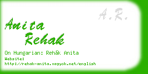 anita rehak business card
